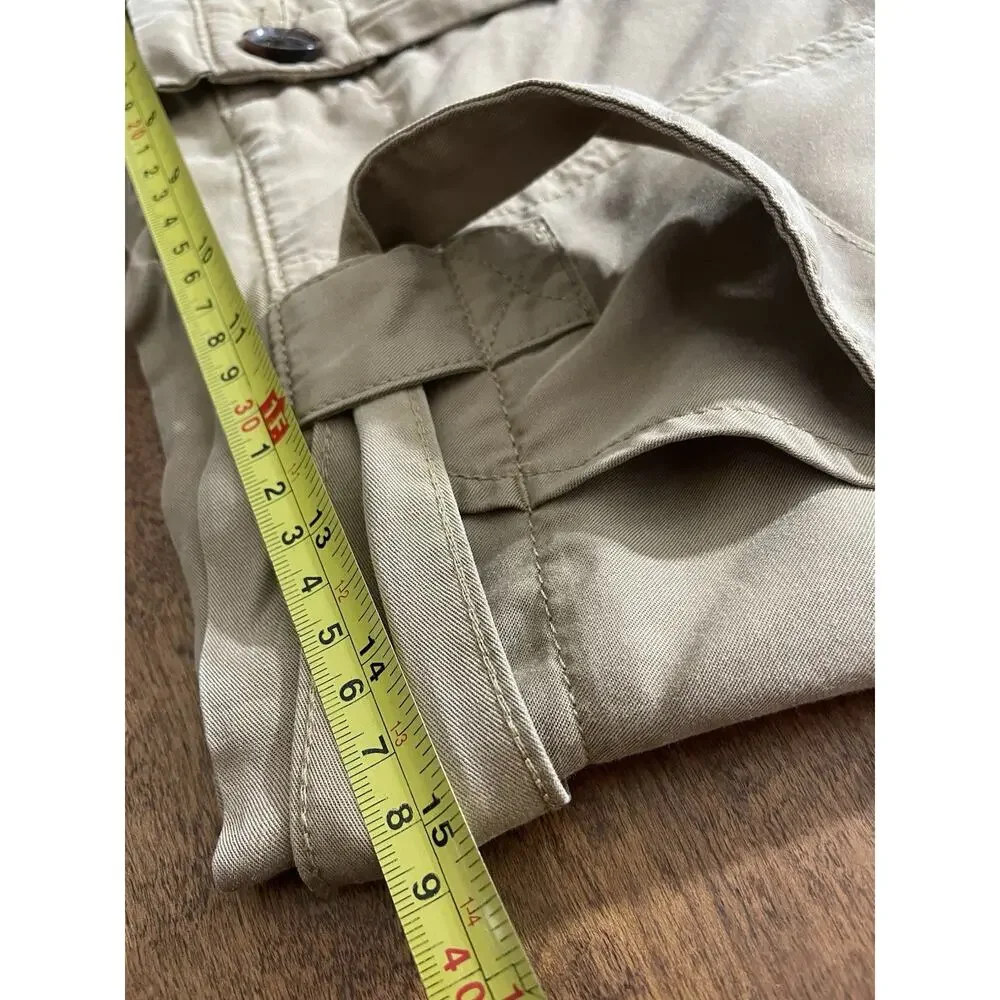 Banana Republic Womens Tan Khaki Lyocell Linen Belted Utility Jogger Pants 4